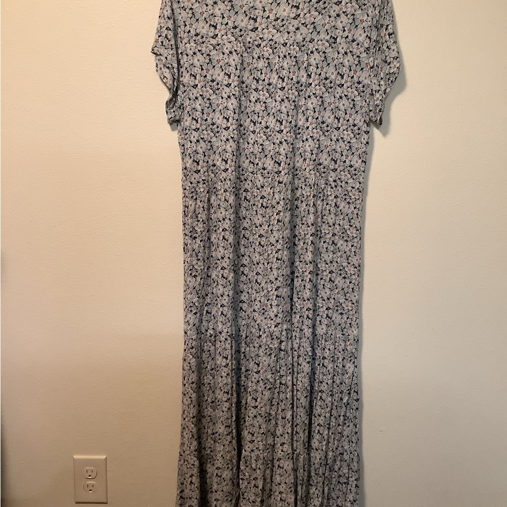 Sonoma Light Blue Floral Maxi Dress with Tassel Tie - Picture 8 of 8